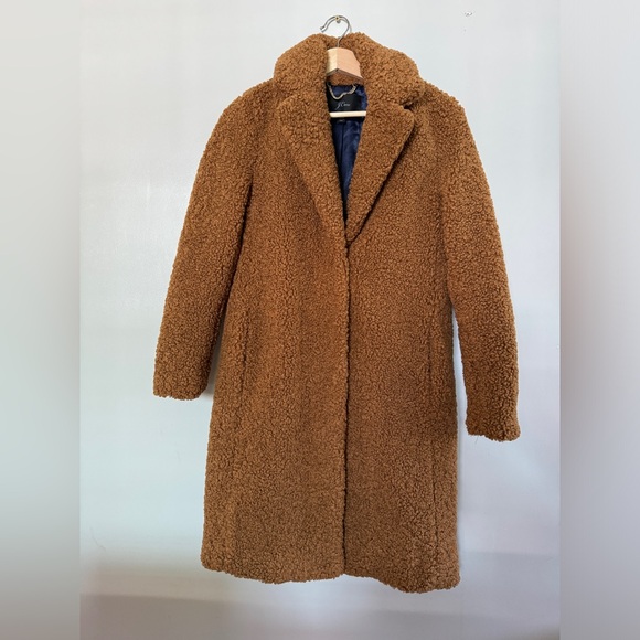J. Crew Teddy Sherpa Topcoat - Picture 1 of 3